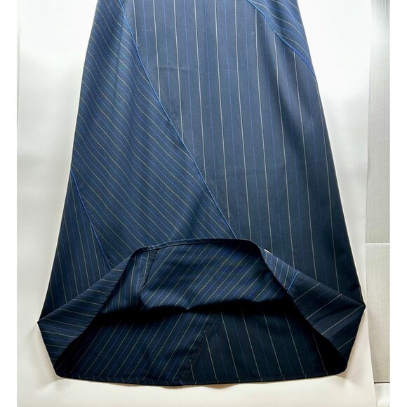 Liz Claiborne LizSport Diagonal Pinstripe Maxi Skirt Size 14 - Picture 6 of 7
